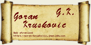 Goran Krušković vizit kartica